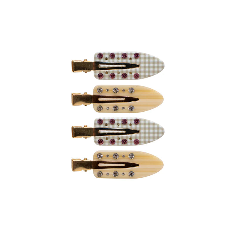 Barrettes Vertes Jaunes