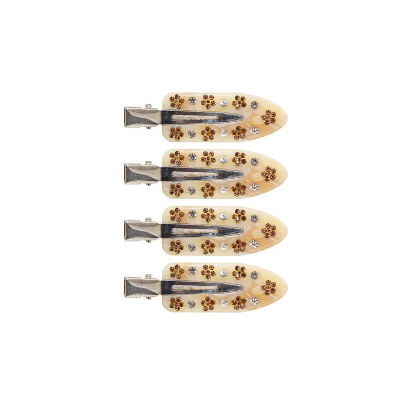 Barrettes Jaunes Fleurs