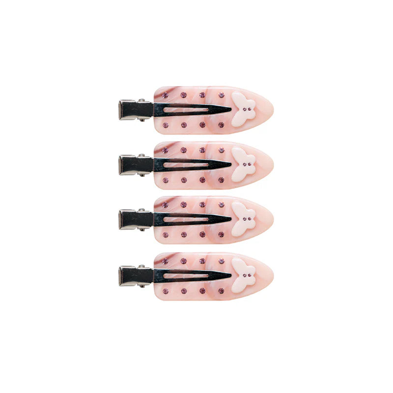 Barrettes Roses Papillon